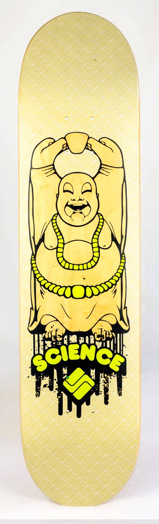 chris morgan laughing buddha skateboard graphic