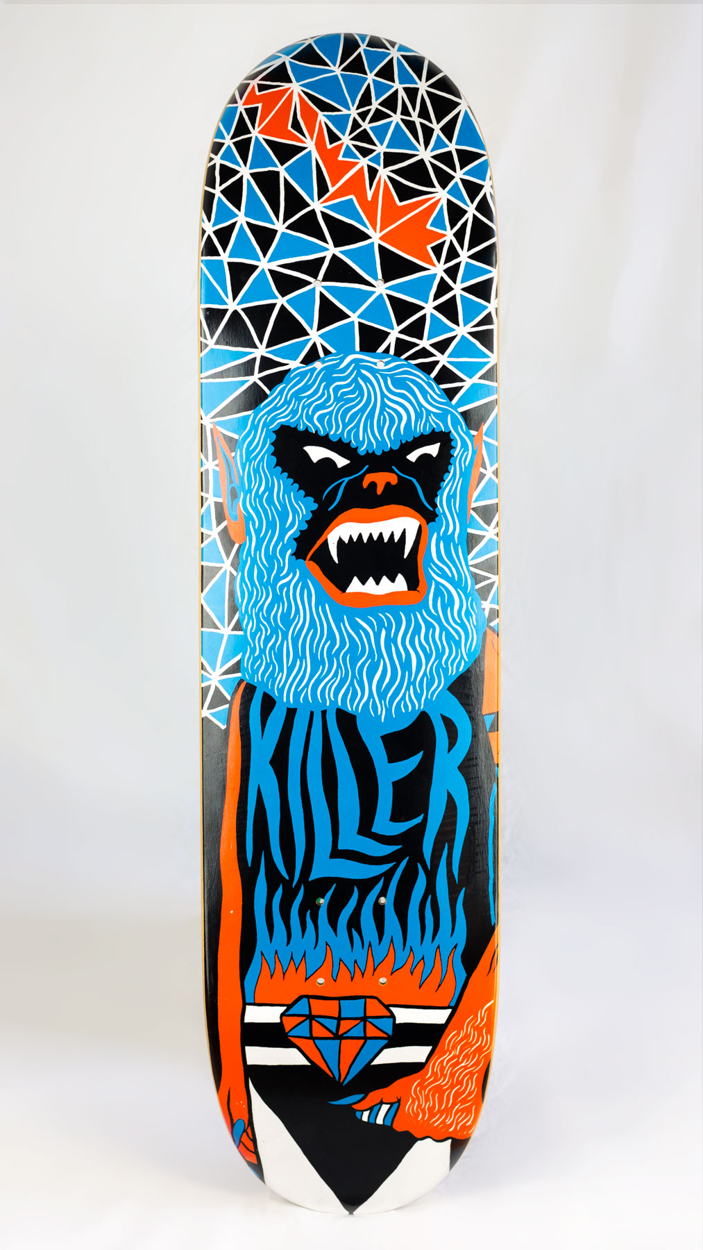 skateboard art stevie gee science skateboards killer werewolf skateboard graphic