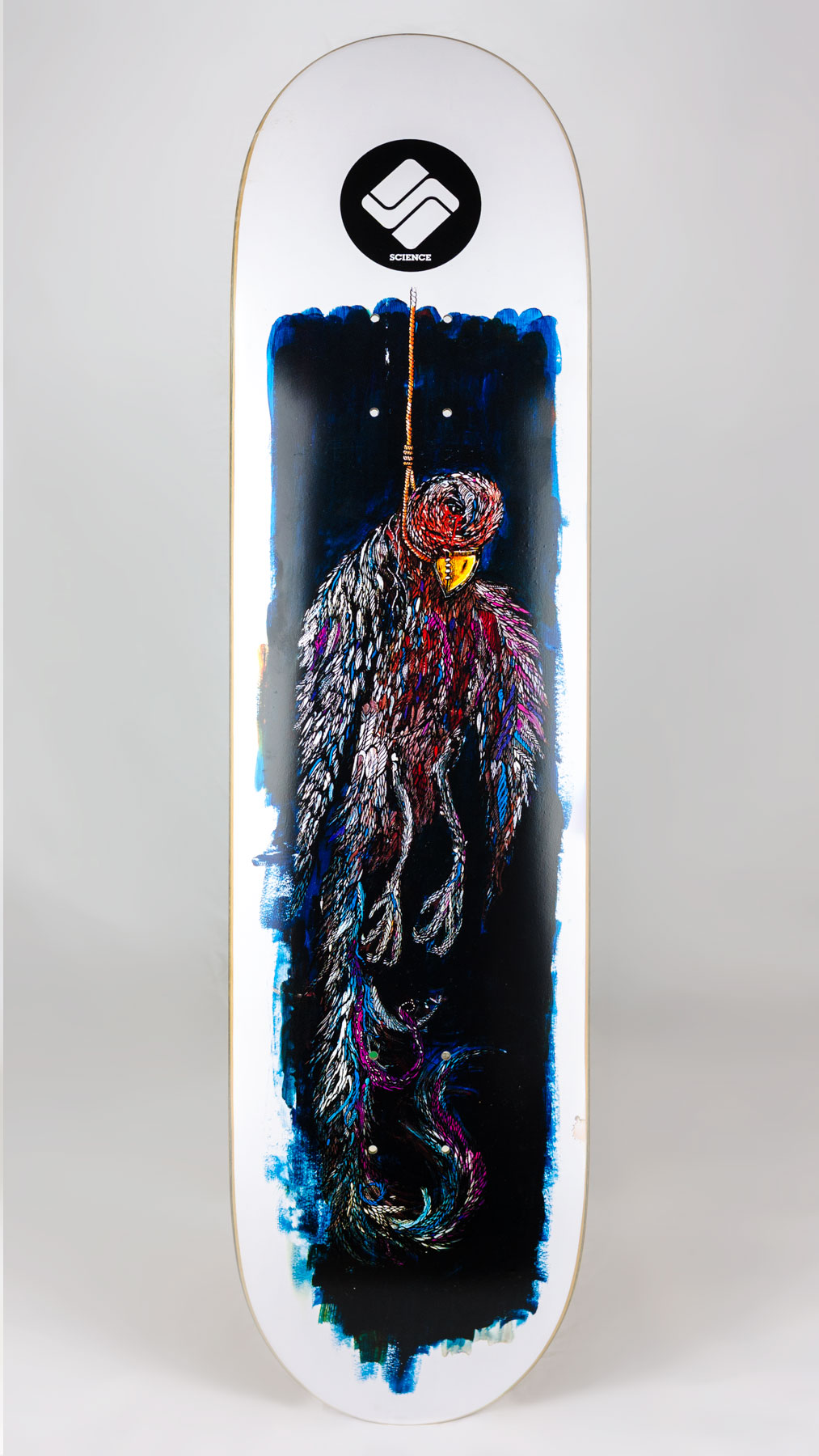 skateboard art james brason science skateboards hanging bird sacrifice skateboard graphic